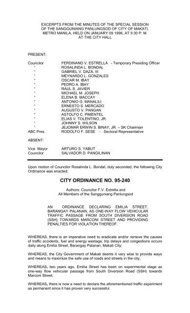 makati city ordinance violation|Makati Web Portal.